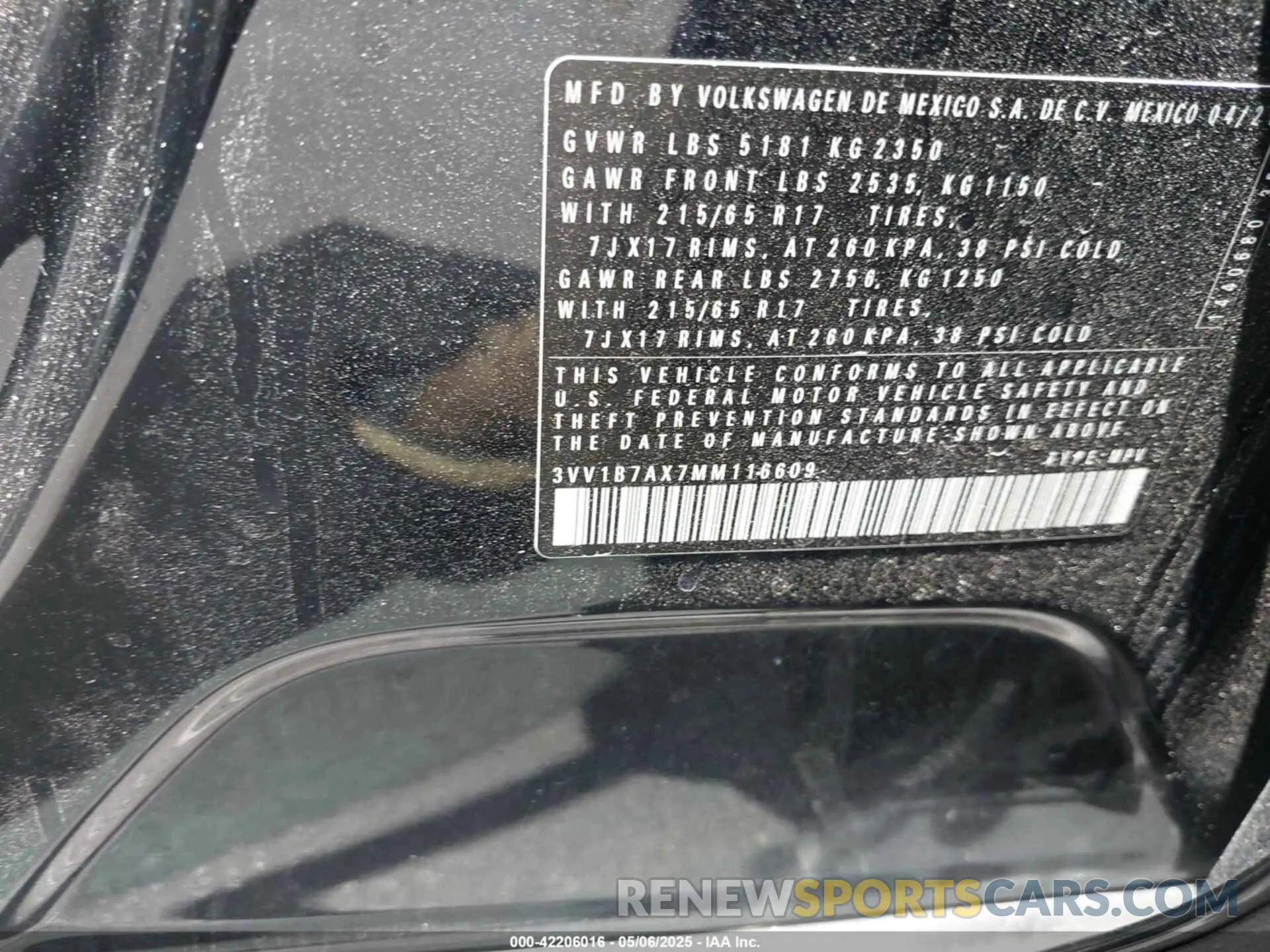 9 Фотография поврежденного автомобиля 3VV1B7AX7MM116609 VOLKSWAGEN TIGUAN 2021