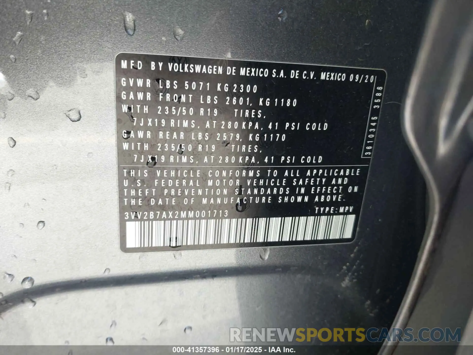 9 Photograph of a damaged car 3VV2B7AX2MM001713 VOLKSWAGEN TIGUAN 2021