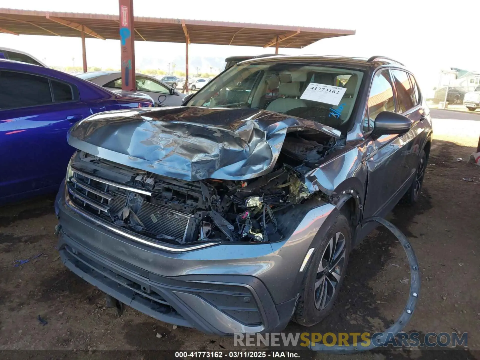 6 Photograph of a damaged car 3VV1B7AX8NM146414 VOLKSWAGEN TIGUAN 2022