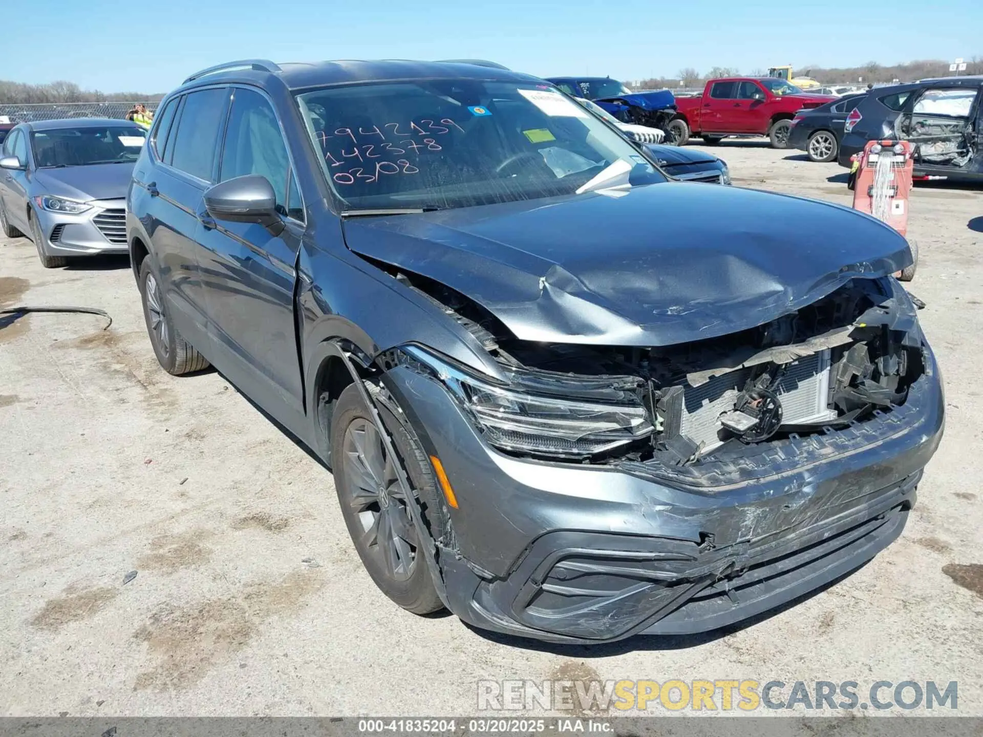 1 Photograph of a damaged car 3VV3B7AX5PM142378 VOLKSWAGEN TIGUAN 2023