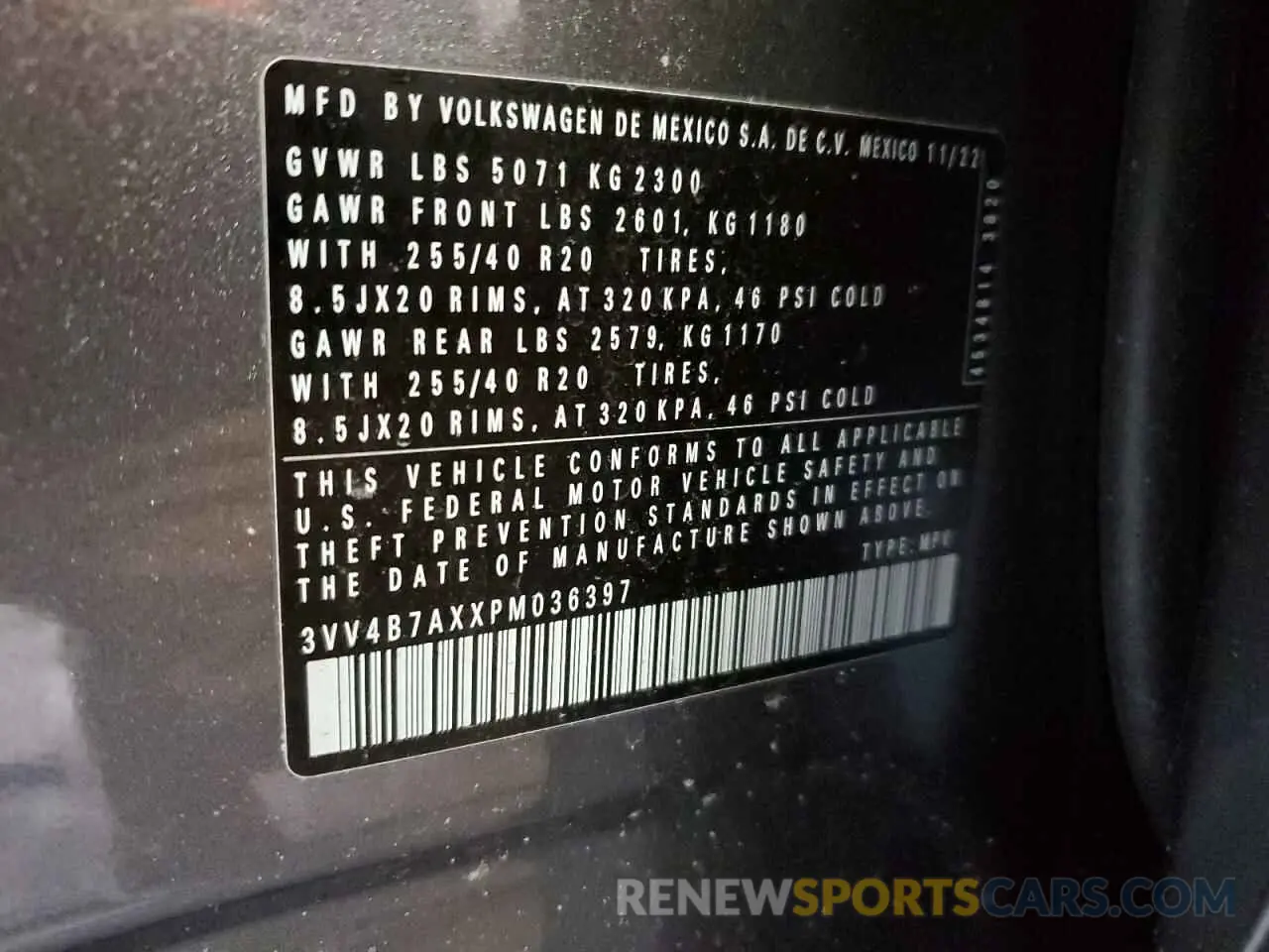 12 Фотография поврежденного автомобиля 3VV4B7AXXPM036397 VOLKSWAGEN TIGUAN 2023