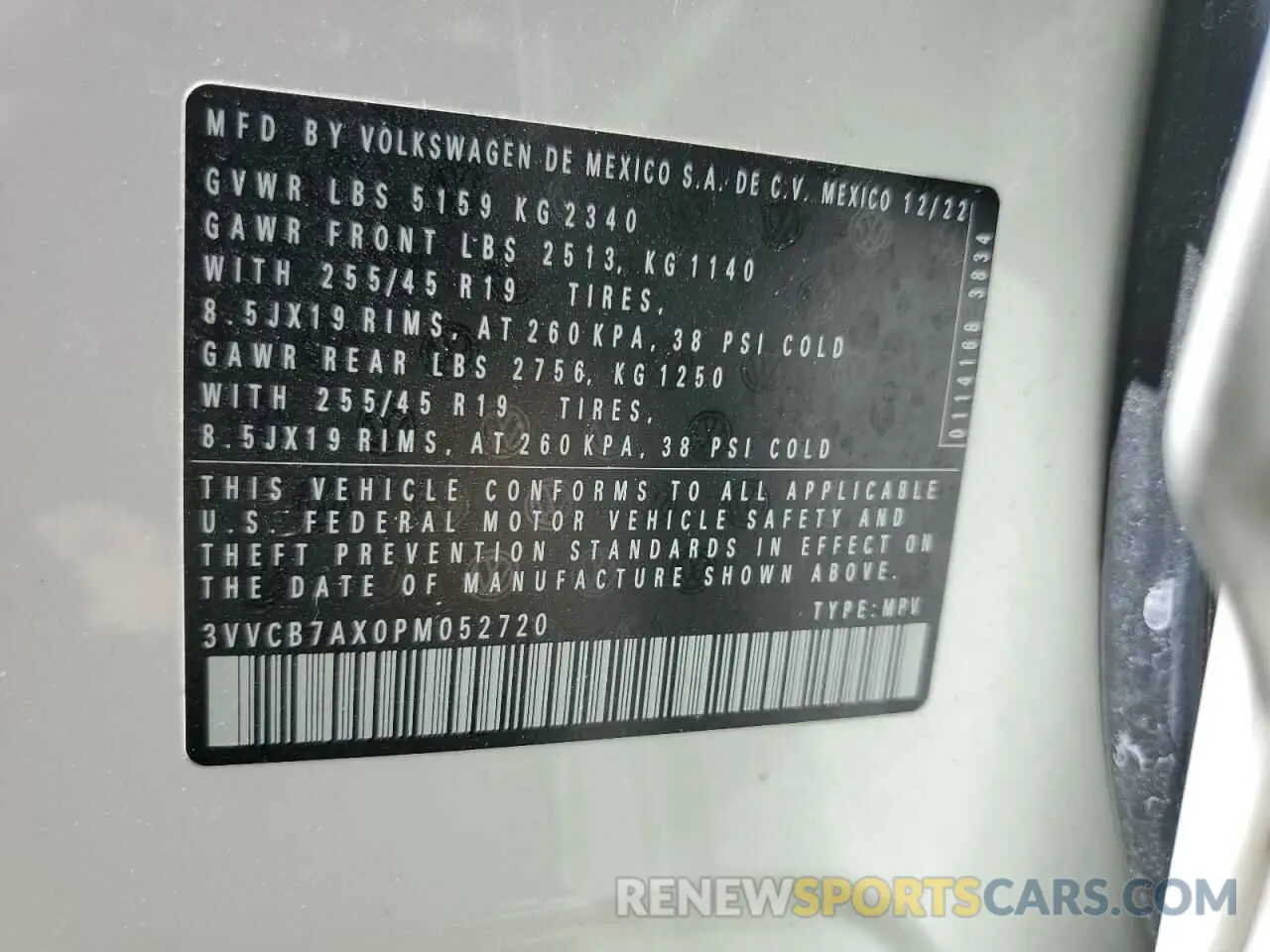13 Фотография поврежденного автомобиля 3VVCB7AX0PM052720 VOLKSWAGEN TIGUAN 2023