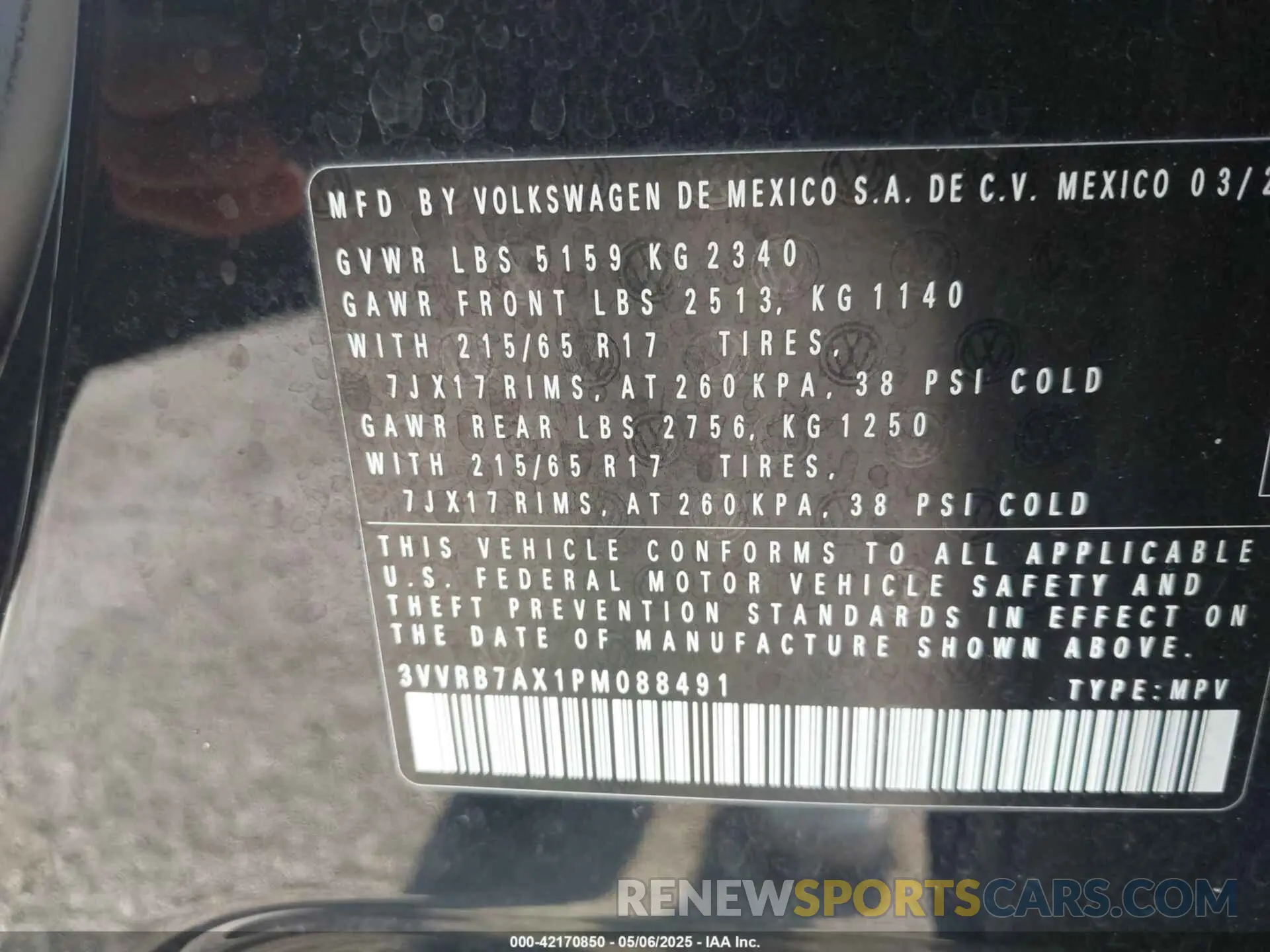 9 Фотография поврежденного автомобиля 3VVRB7AX1PM088491 VOLKSWAGEN TIGUAN 2023
