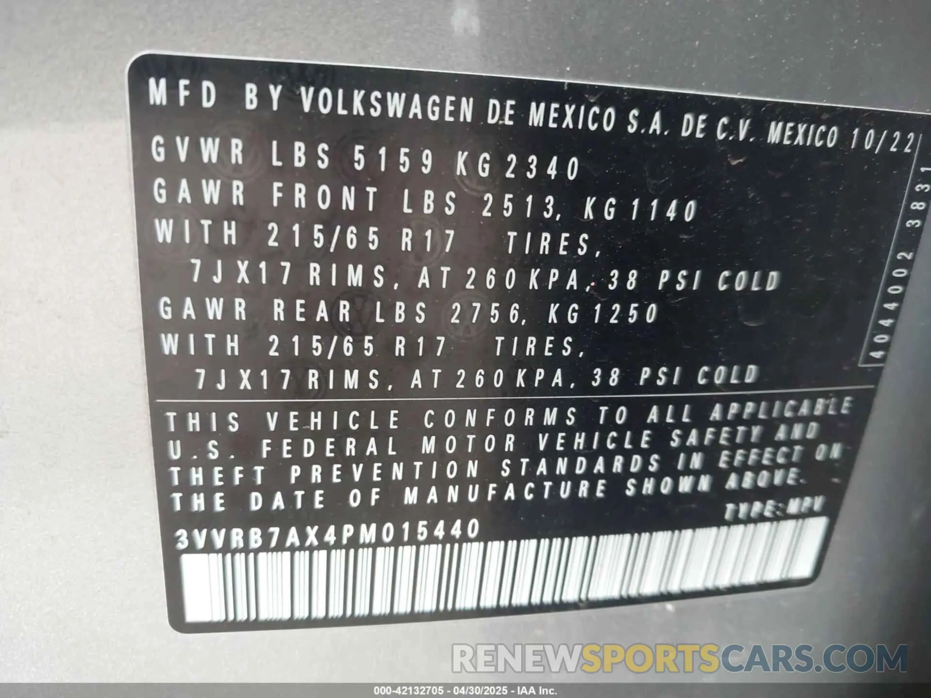 9 Photograph of a damaged car 3VVRB7AX4PM015440 VOLKSWAGEN TIGUAN 2023