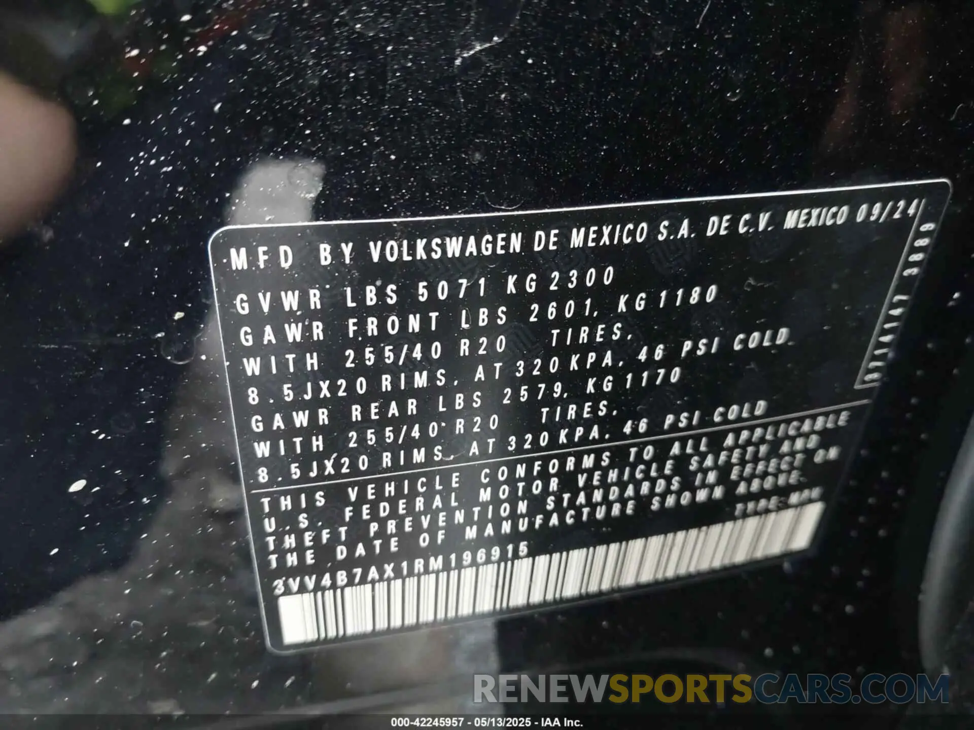 9 Фотография поврежденного автомобиля 3VV4B7AX1RM196915 VOLKSWAGEN TIGUAN 2024