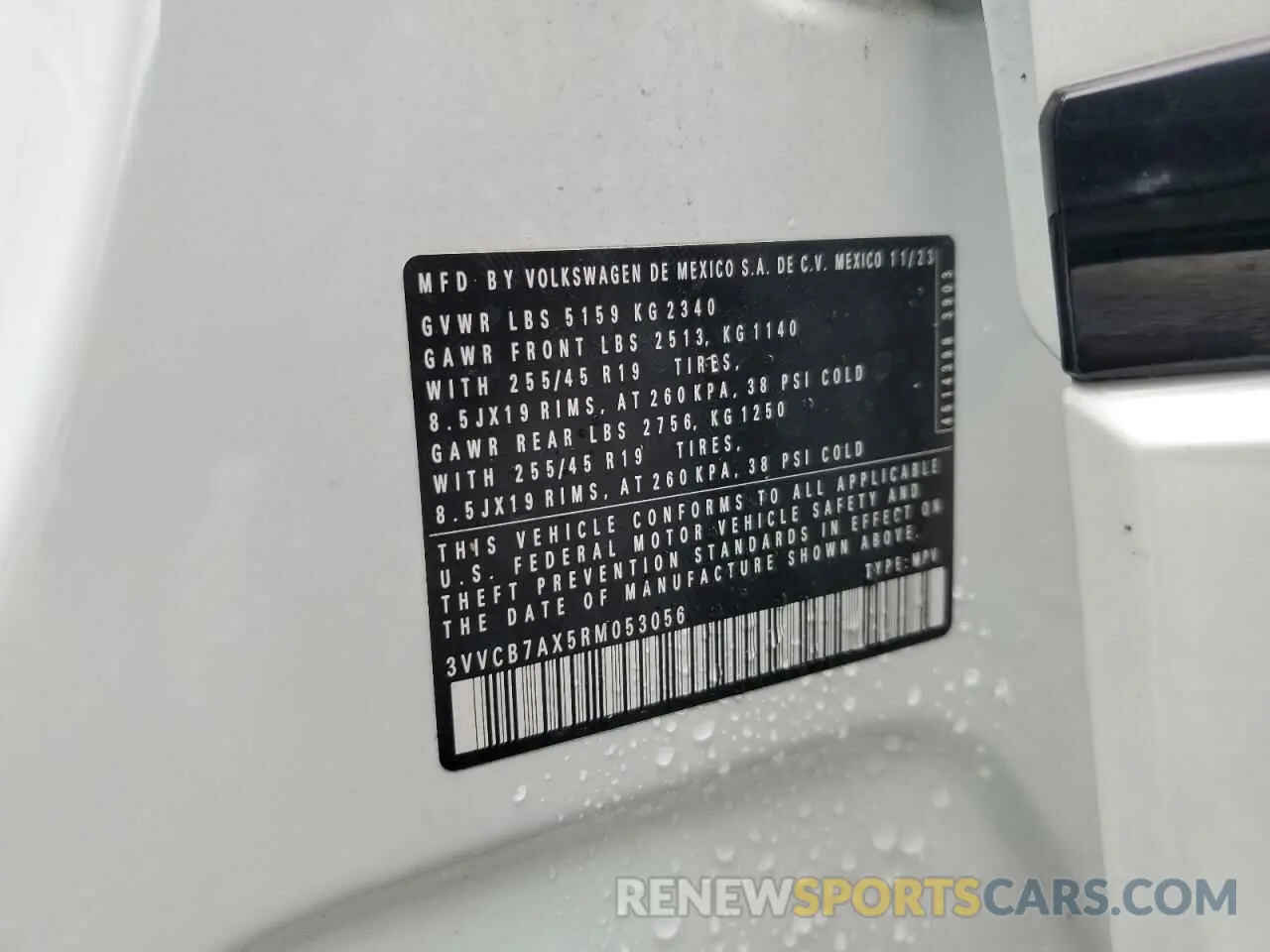 14 Фотография поврежденного автомобиля 3VVCB7AX5RM053056 VOLKSWAGEN TIGUAN 2024
