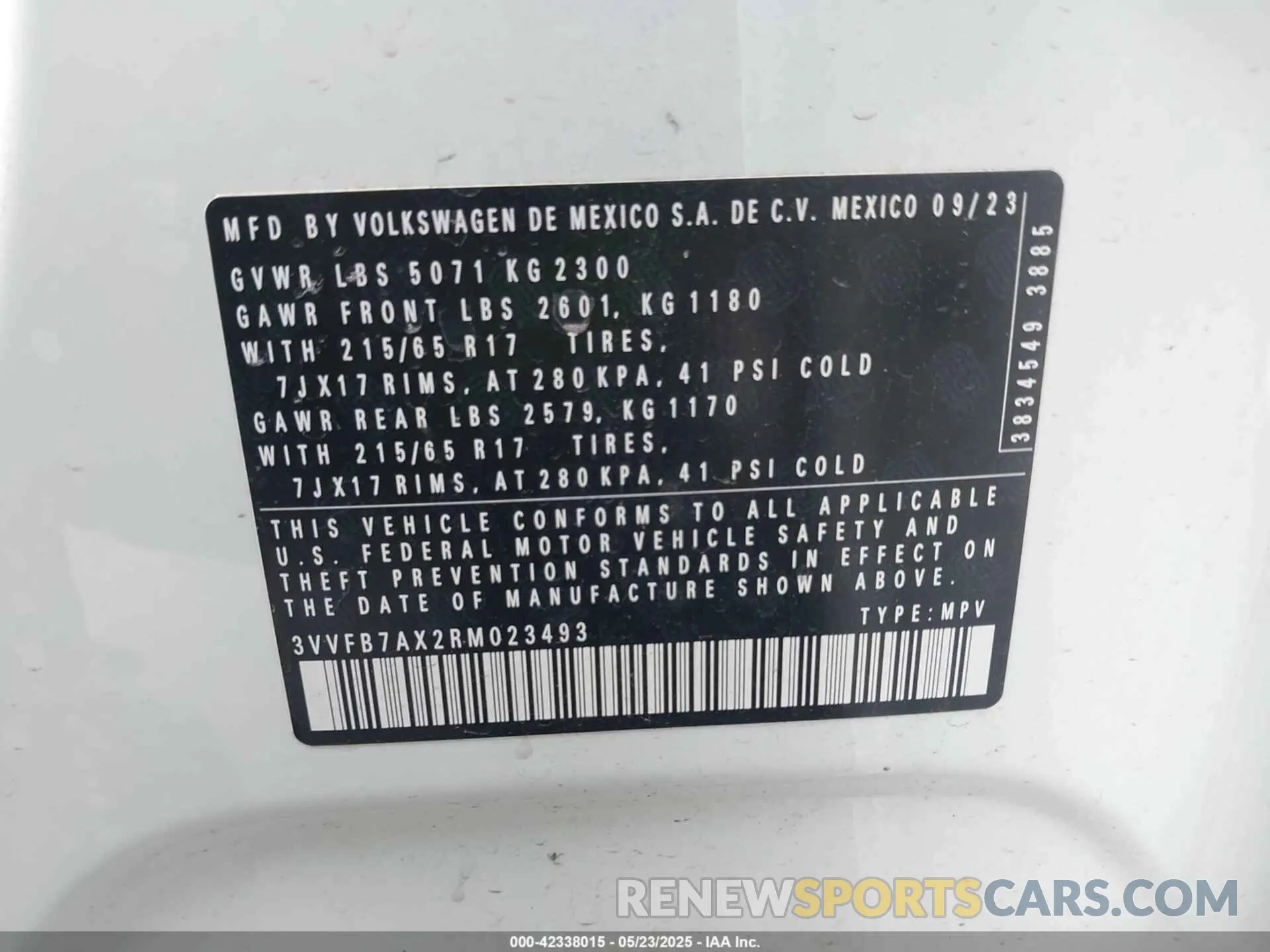 9 Фотография поврежденного автомобиля 3VVFB7AX2RM023493 VOLKSWAGEN TIGUAN 2024