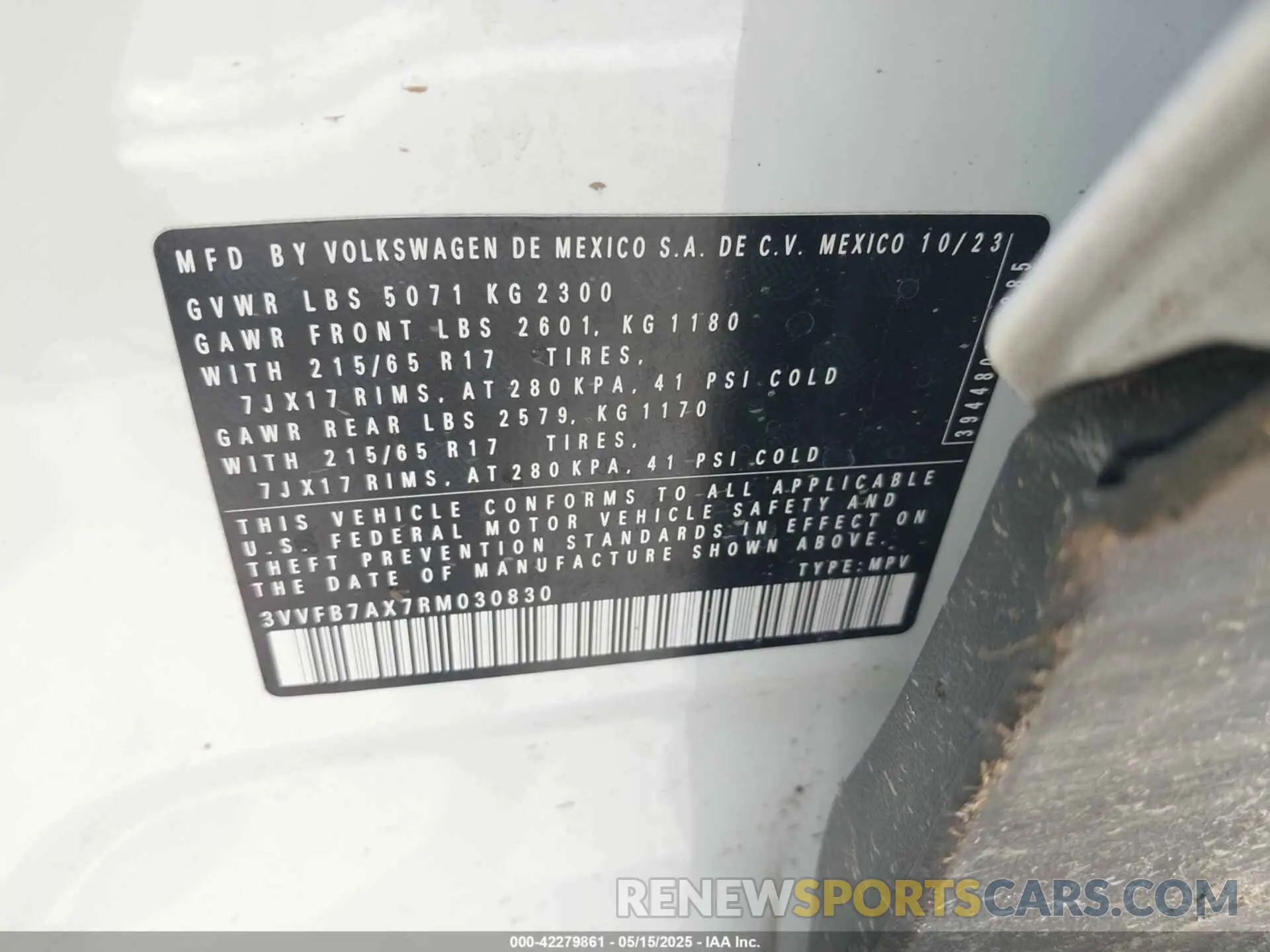 9 Photograph of a damaged car 3VVFB7AX7RM030830 VOLKSWAGEN TIGUAN 2024