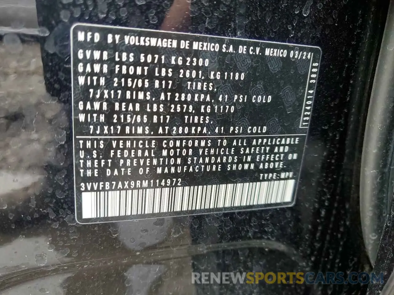 12 Фотография поврежденного автомобиля 3VVFB7AX9RM114972 VOLKSWAGEN TIGUAN 2024