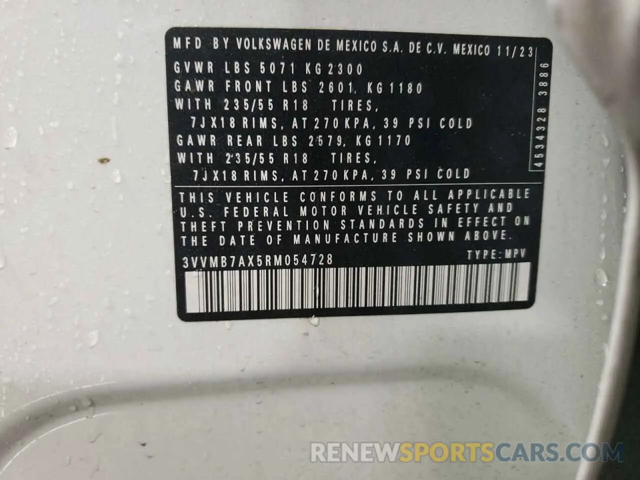 13 Фотография поврежденного автомобиля 3VVMB7AX5RM054728 VOLKSWAGEN TIGUAN 2024