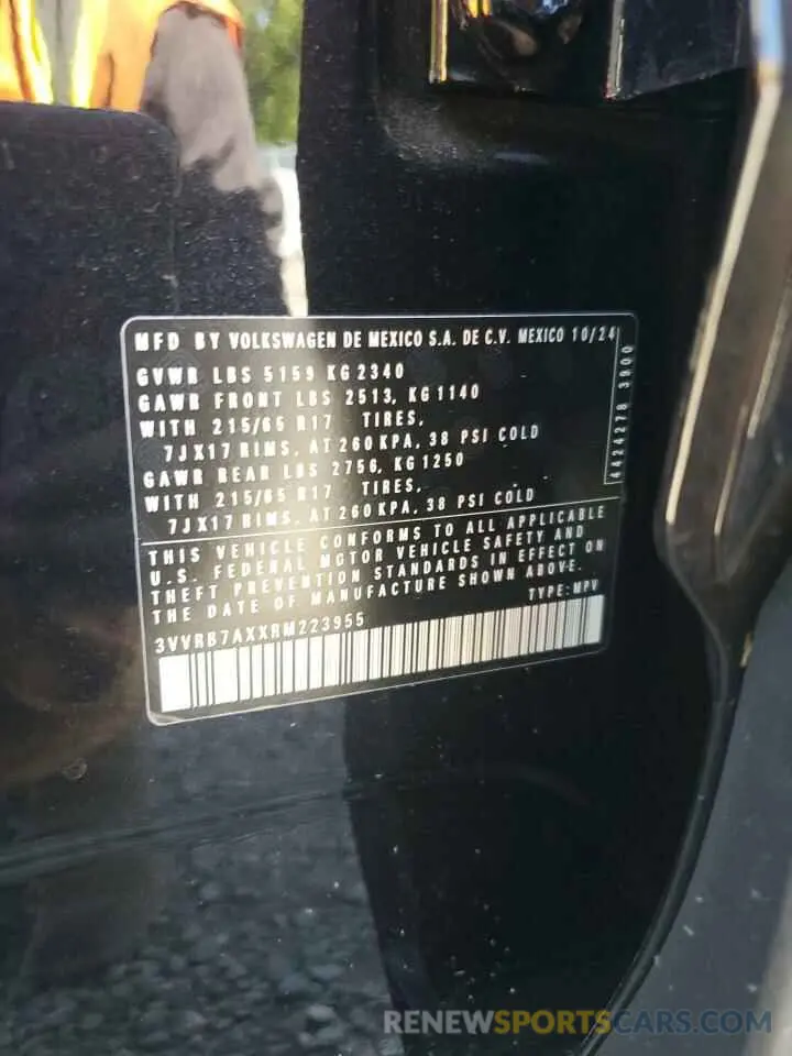 13 Photograph of a damaged car 3VVRB7AXXRM223955 VOLKSWAGEN TIGUAN 2024