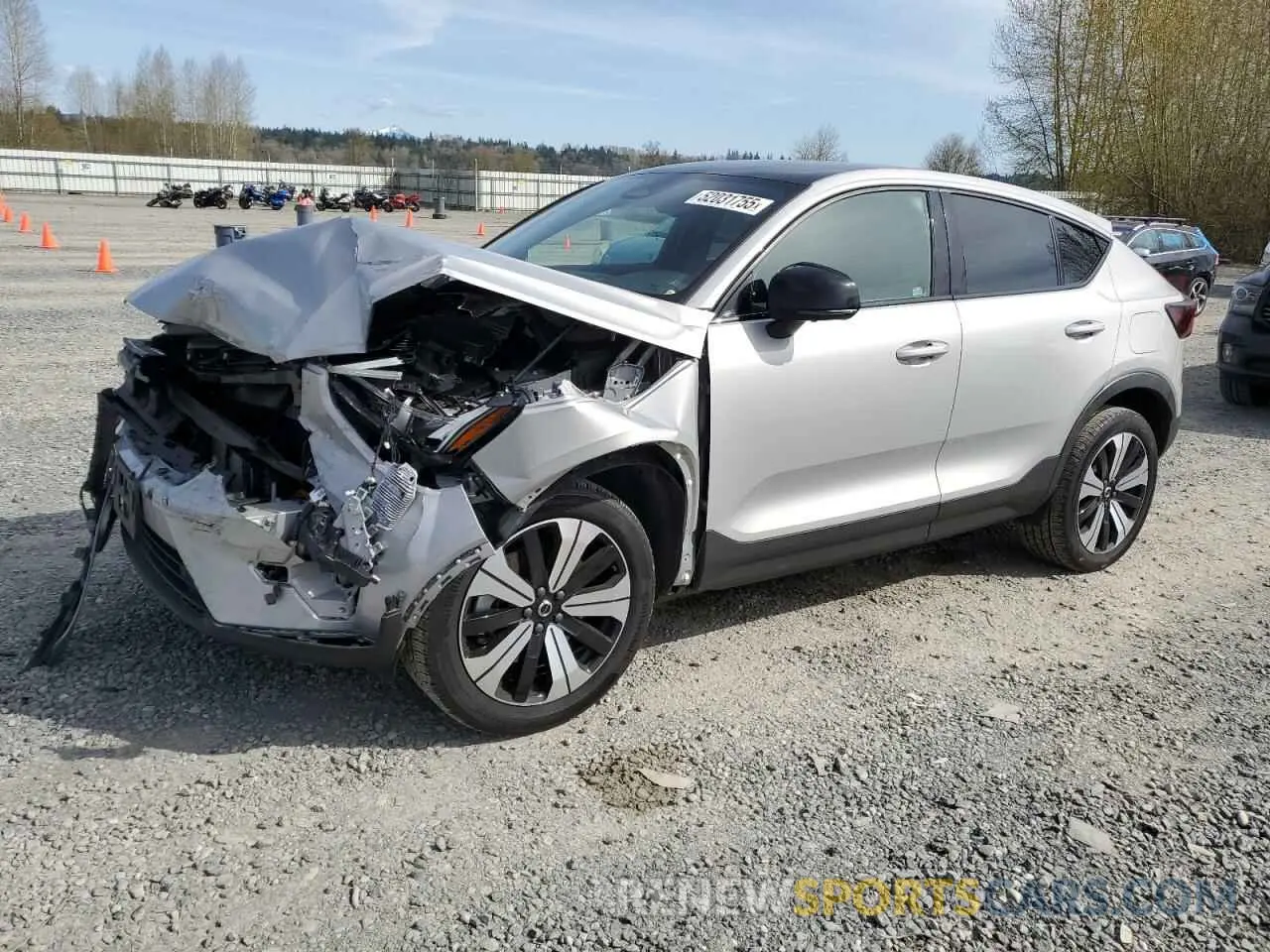 1 Photograph of a damaged car YV4ED3GL6P2065328 VOLVO C40 RECHAR 2023