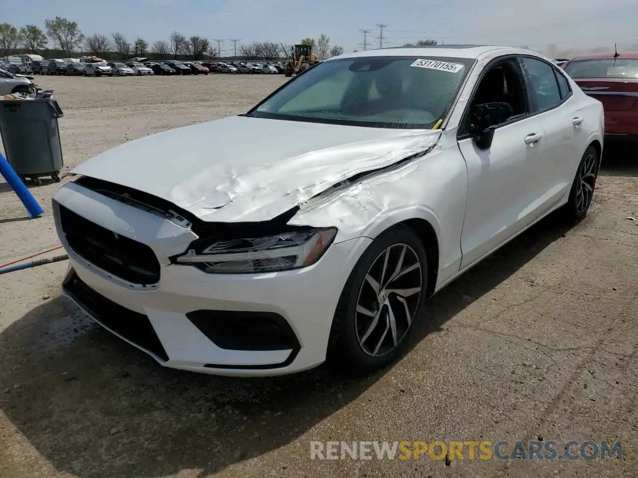 1 Photograph of a damaged car 7JRA22TK8KG013372 VOLVO S60 2019