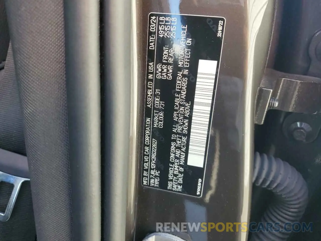 12 Фотография поврежденного автомобиля 7JRL12FK2RG322627 VOLVO S60 CORE 2024