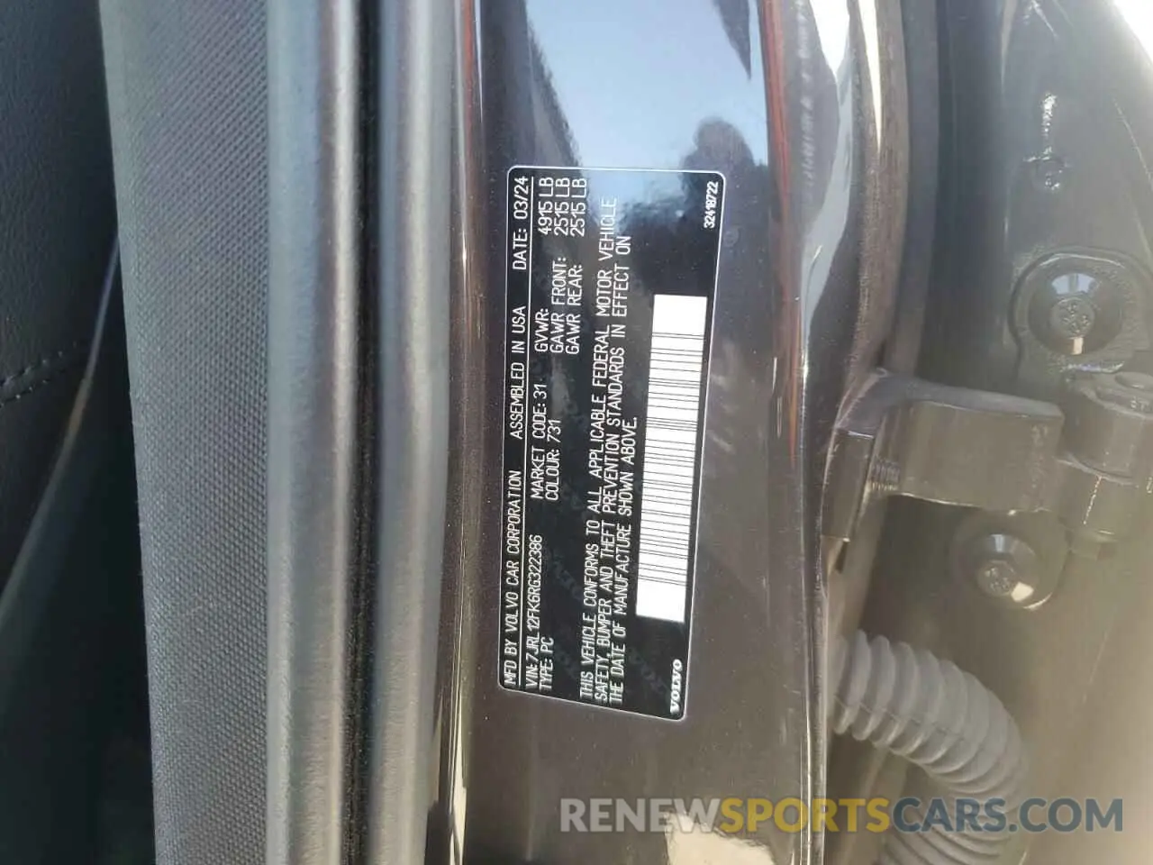 12 Фотография поврежденного автомобиля 7JRL12FK6RG322386 VOLVO S60 CORE 2024