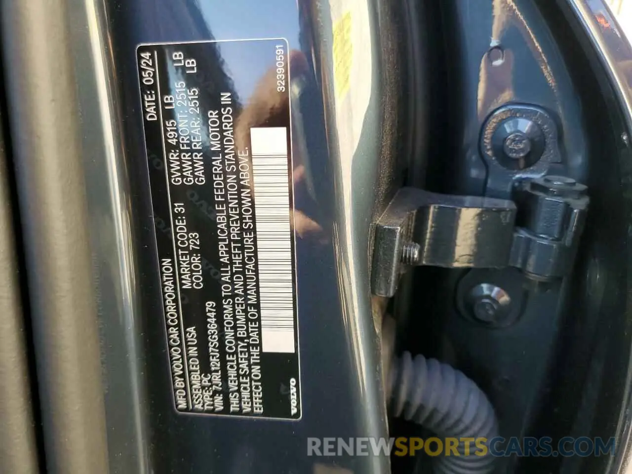 12 Фотография поврежденного автомобиля 7JRL12FJ7SG364479 VOLVO S60 CORE 2025