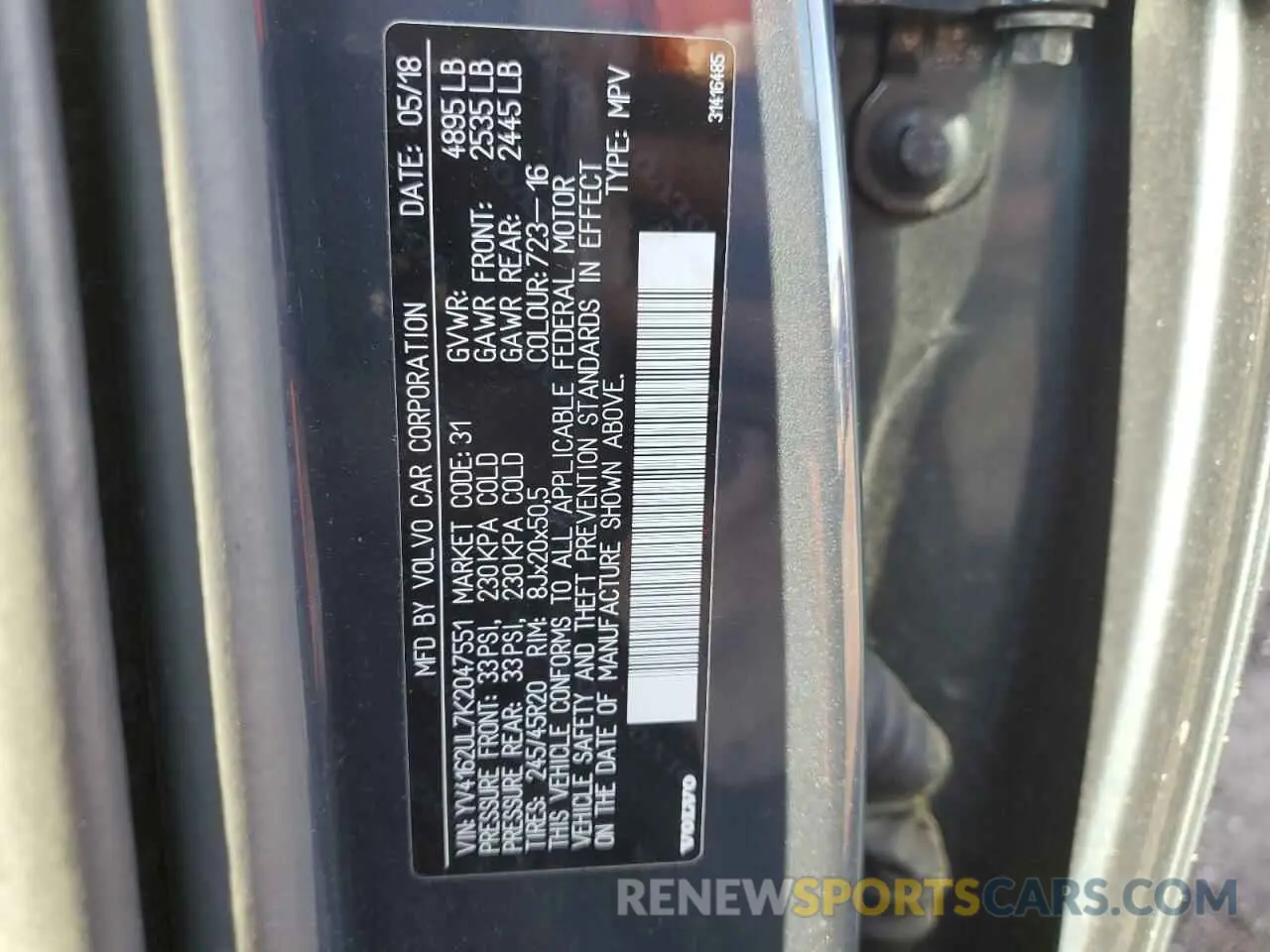 13 Photograph of a damaged car YV4162UL7K2047551 VOLVO XC40 2019