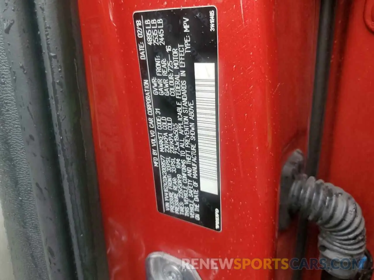 12 Photograph of a damaged car YV4162XZ0K2009577 VOLVO XC40 2019