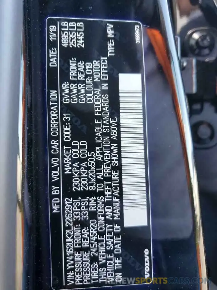 13 Photograph of a damaged car YV4162UK2L2262912 VOLVO XC40 2020