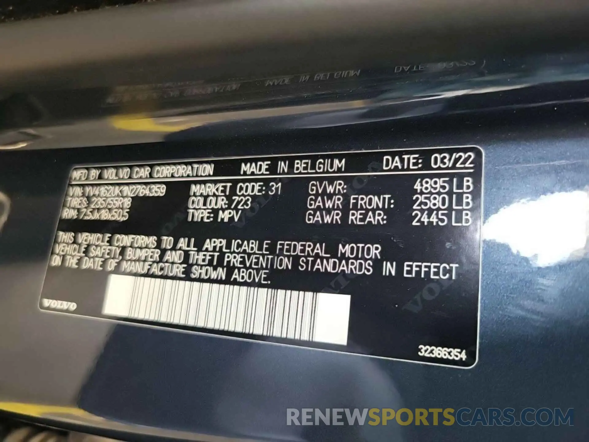 9 Фотография поврежденного автомобиля YV4162UK1N2764359 VOLVO XC40 2022