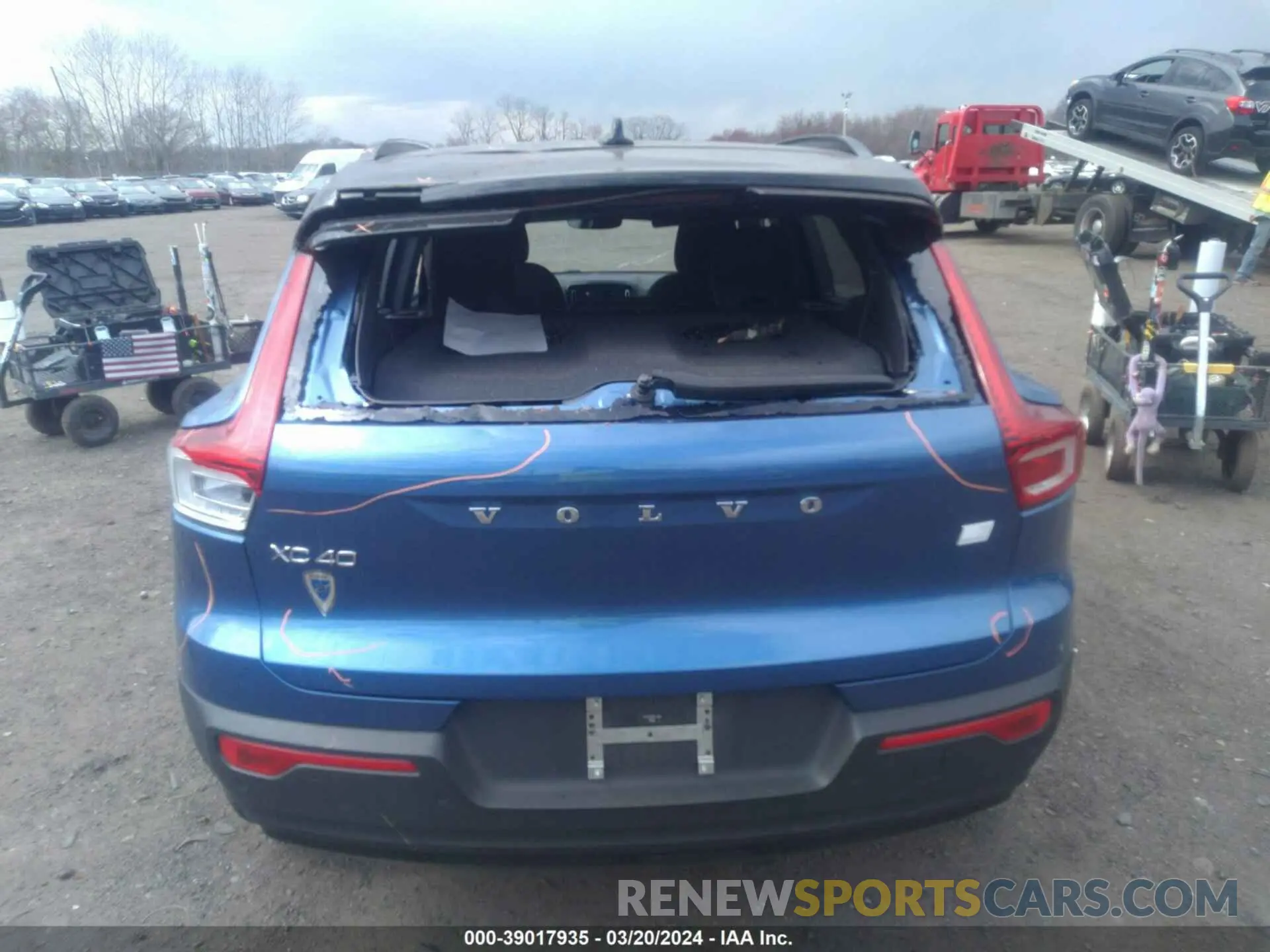 16 Photograph of a damaged car YV4ED3UR9M2553628 VOLVO XC40 RECHARGE PURE ELECTRIC 2021
