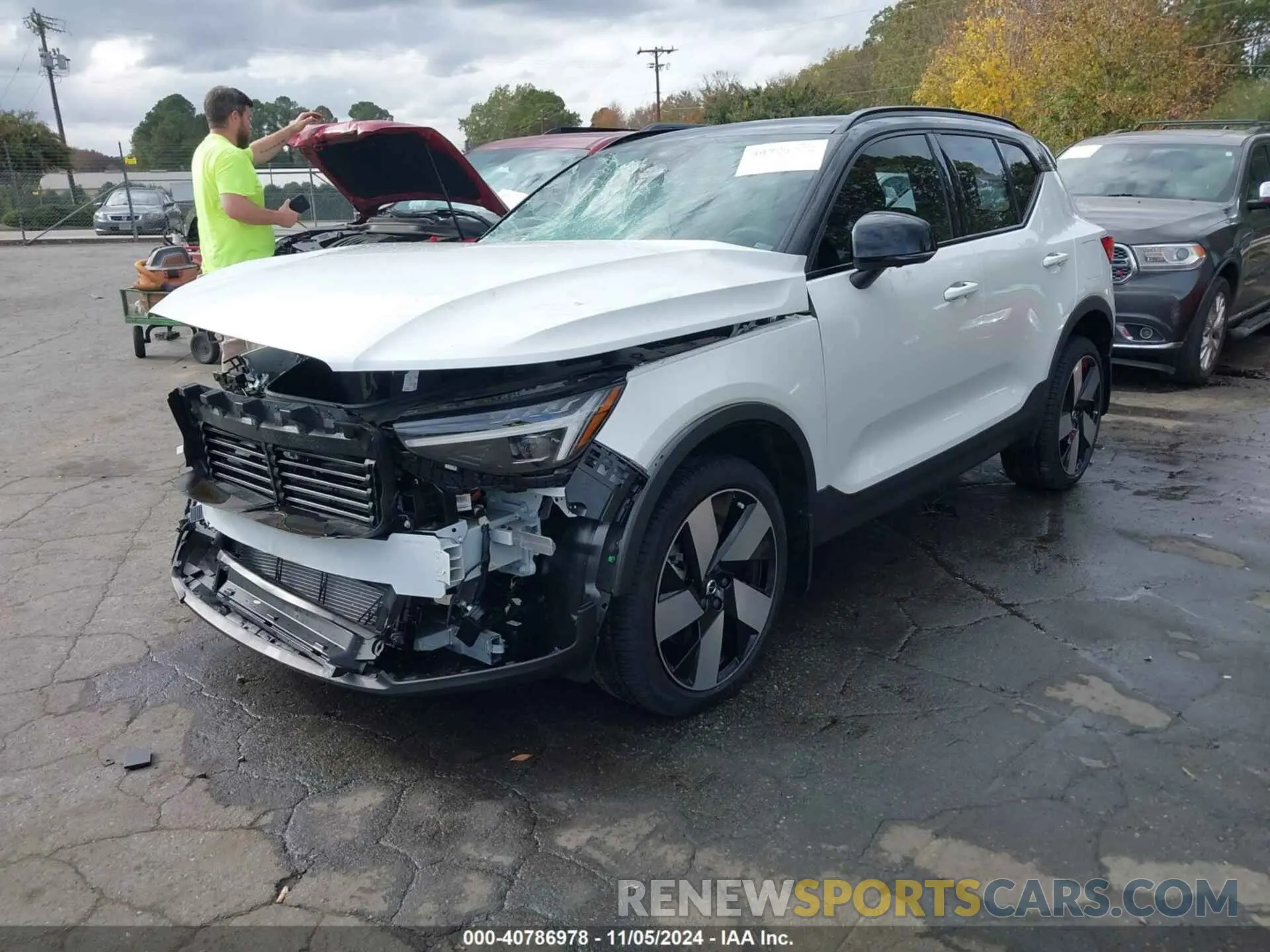 2 Photograph of a damaged car YV4ED3UM3P2003494 VOLVO XC40 RECHARGE PURE ELECTRIC 2023