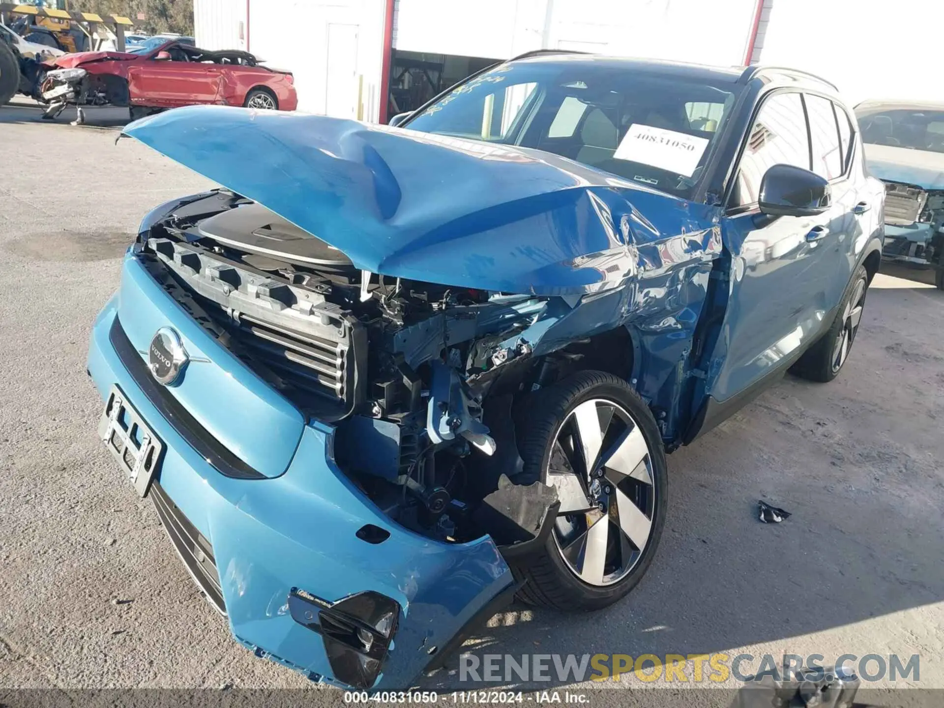 2 Photograph of a damaged car YV4ER3XM9R2233945 VOLVO XC40 RECHARGE PURE ELECTRIC 2024