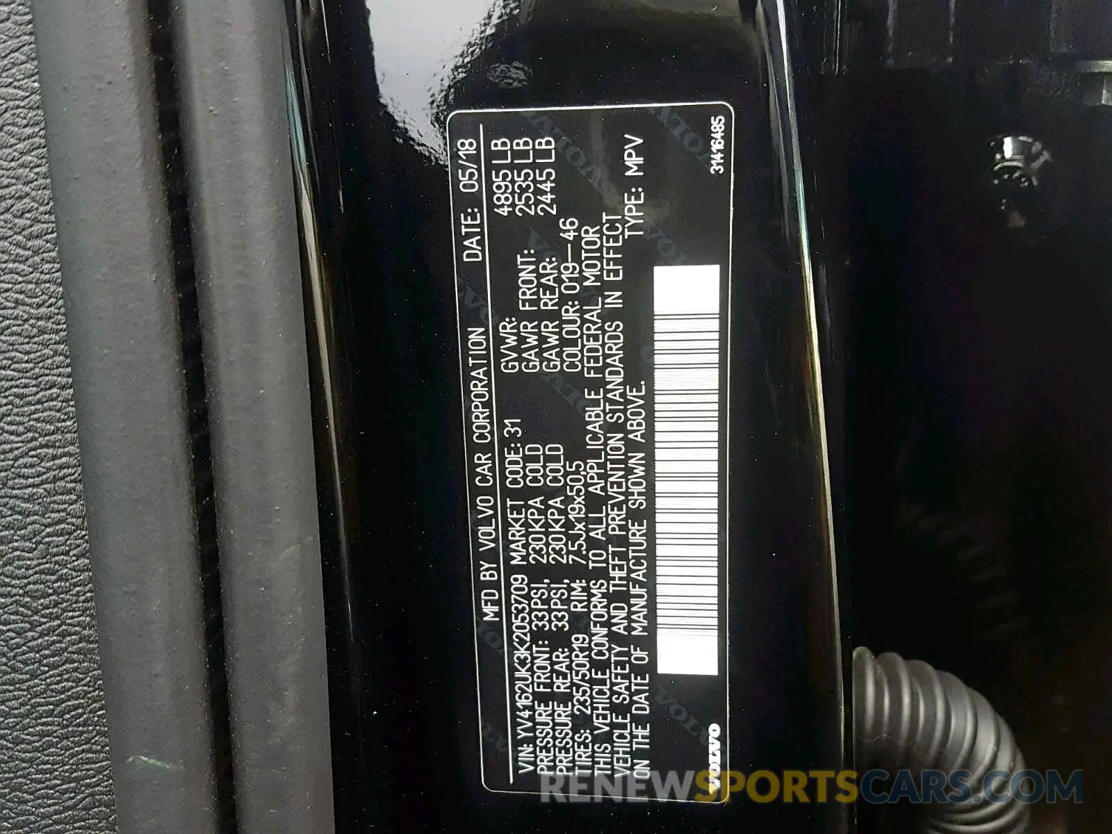 10 Photograph of a damaged car YV4162UK3K2053709 VOLVO XC40 T5 2019