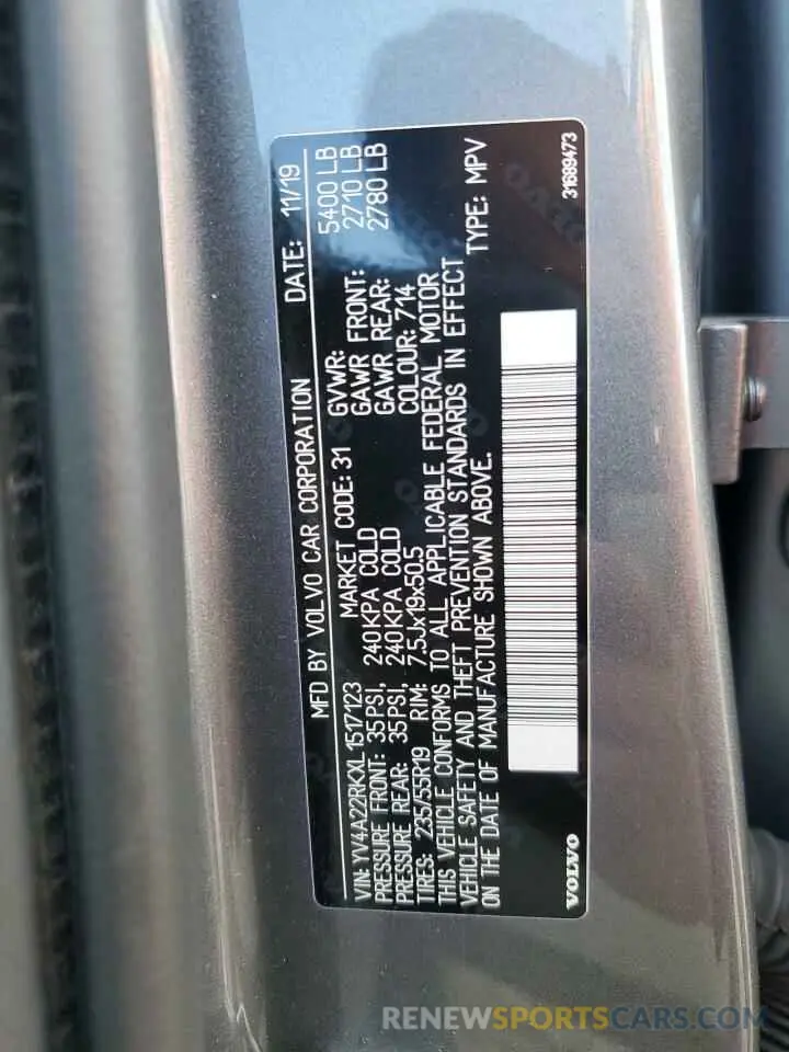 13 Фотография поврежденного автомобиля YV4A22RKXL1517123 VOLVO XC60 2020