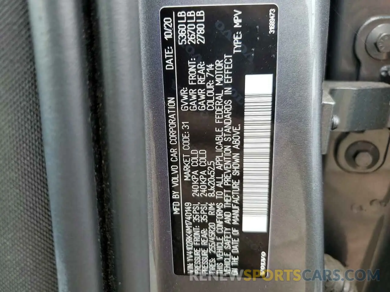 13 Фотография поврежденного автомобиля YV4102RK4M1740149 VOLVO XC60 2021