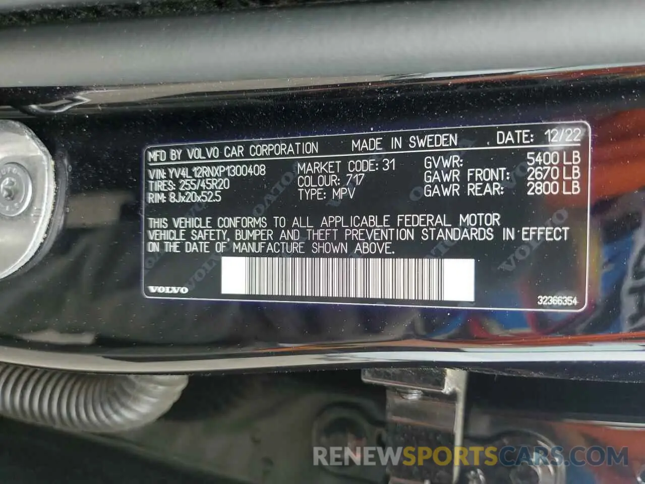 13 Фотография поврежденного автомобиля YV4L12RNXP1300408 VOLVO XC60 PLUS 2023