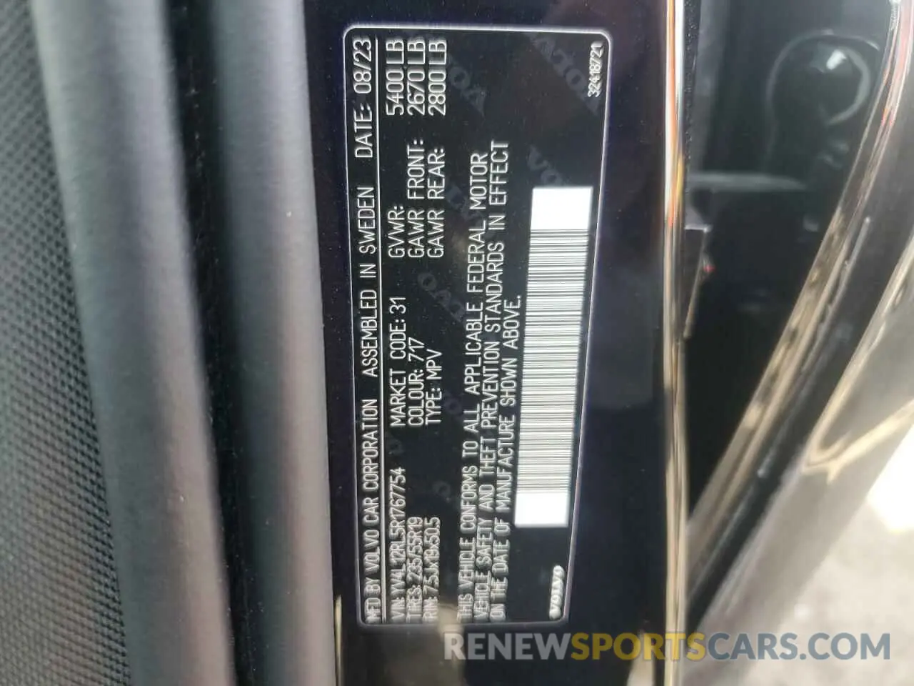 12 Photograph of a damaged car YV4L12RL5R1767754 VOLVO XC60 PLUS 2024