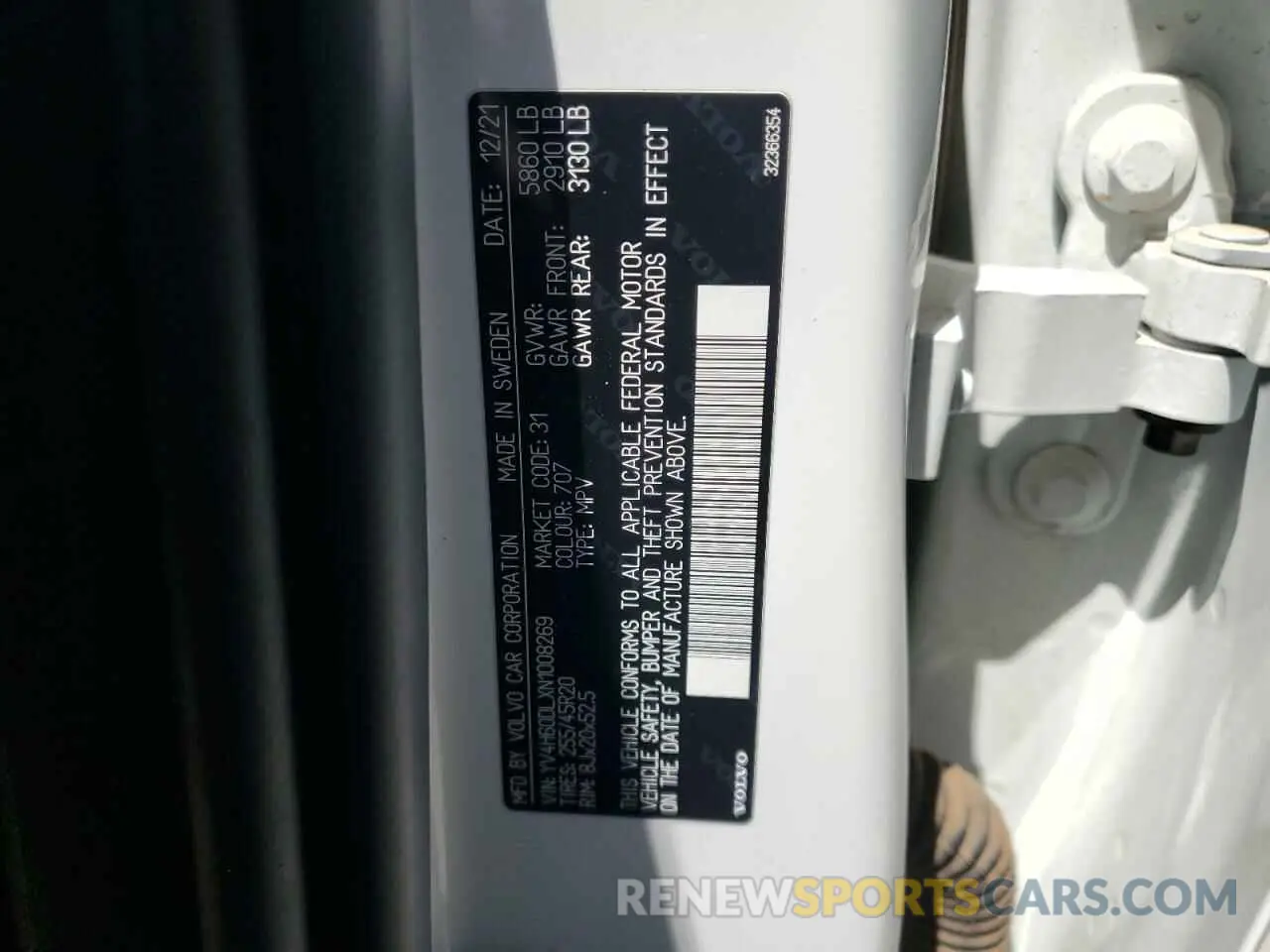 13 Фотография поврежденного автомобиля YV4H60DLXN1008269 VOLVO XC60 T8 RE 2022