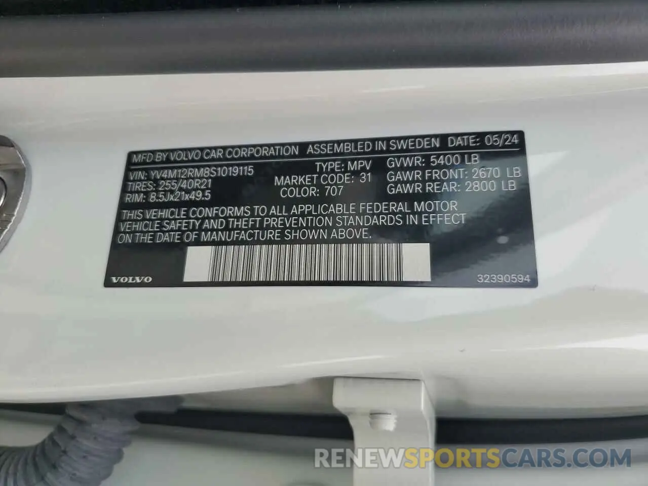 13 Фотография поврежденного автомобиля YV4M12RM8S1019115 VOLVO XC60 ULTRA 2025