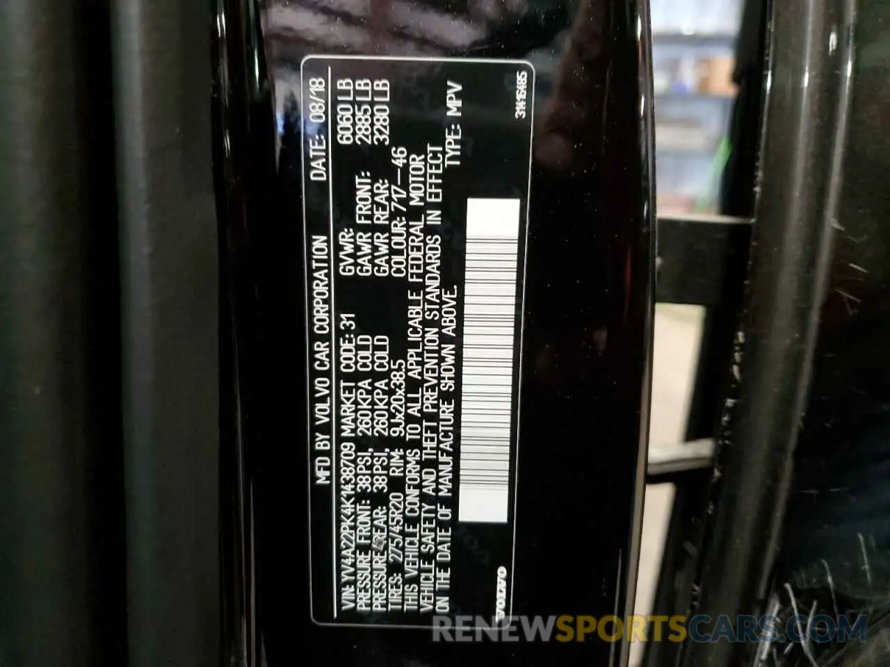 13 Photograph of a damaged car YV4A22PK4K1438709 VOLVO XC90 2019