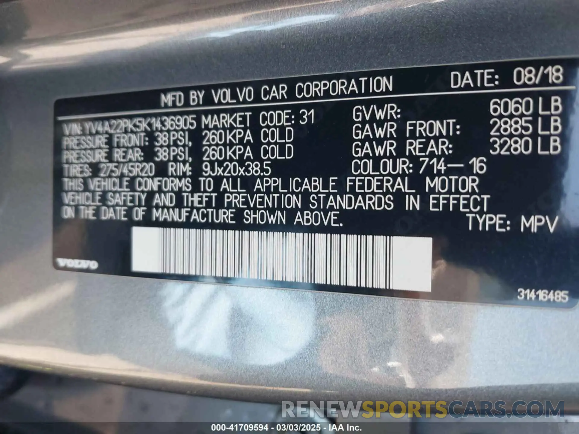 9 Photograph of a damaged car YV4A22PK5K1436905 VOLVO XC90 2019