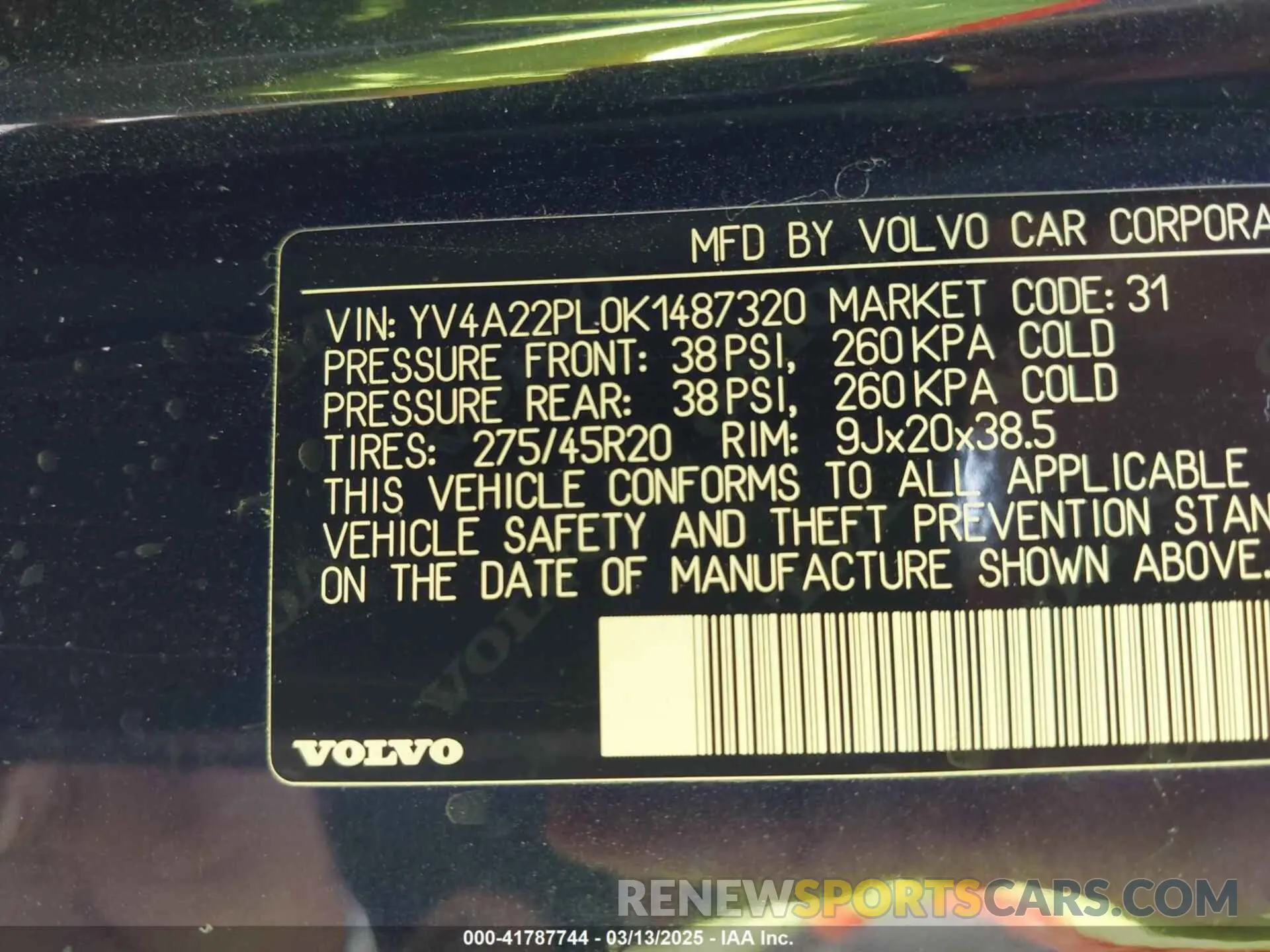9 Photograph of a damaged car YV4A22PL0K1487320 VOLVO XC90 2019
