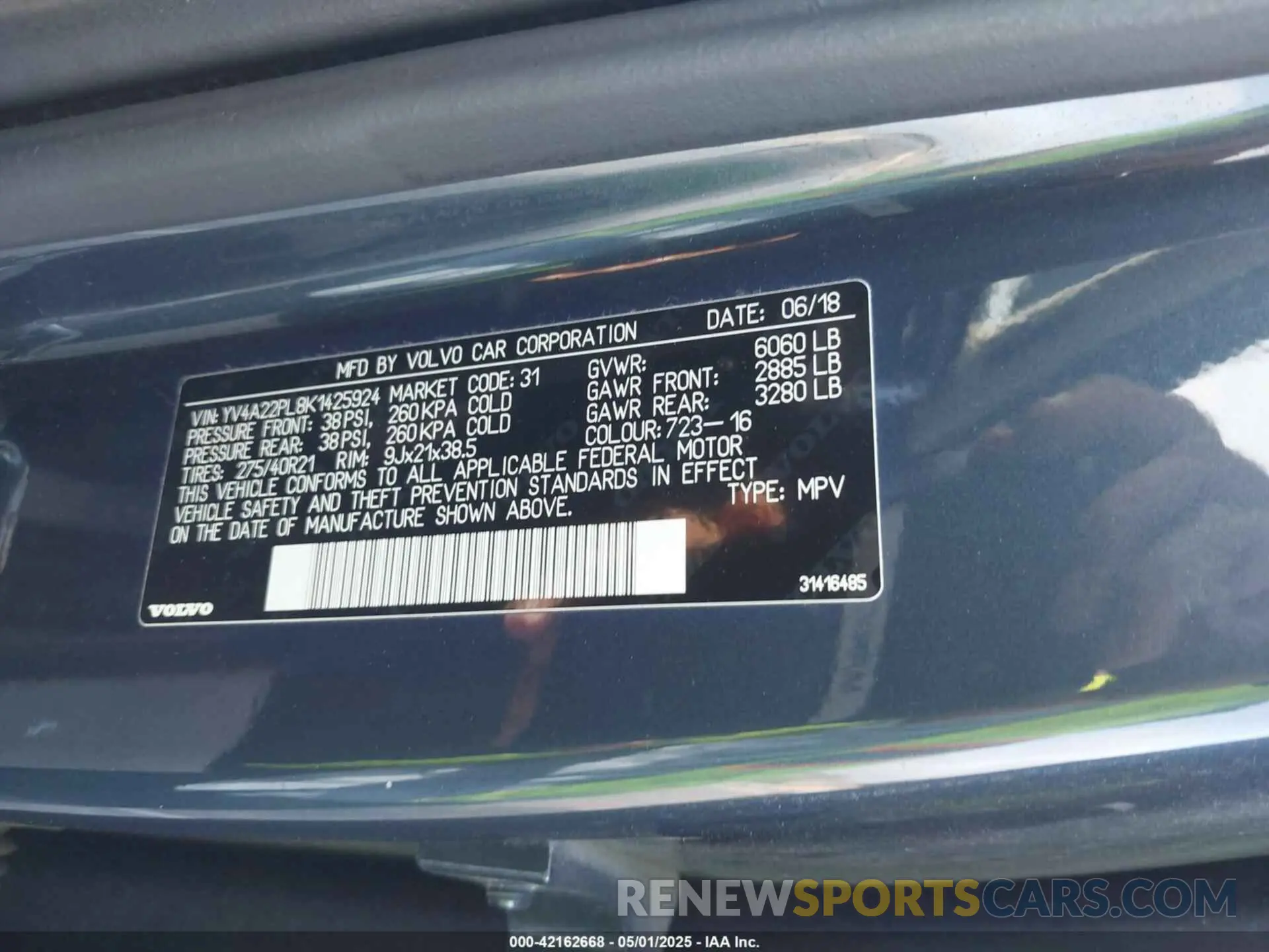 9 Photograph of a damaged car YV4A22PL8K1425924 VOLVO XC90 2019