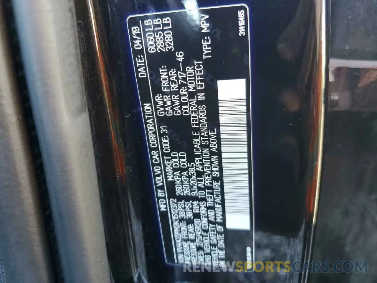 13 Photograph of a damaged car YV4A22PM2K1512372 VOLVO XC90 2019