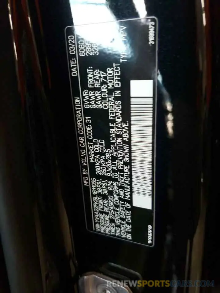 14 Фотография поврежденного автомобиля YV4A22PK6L1611065 VOLVO XC90 2020
