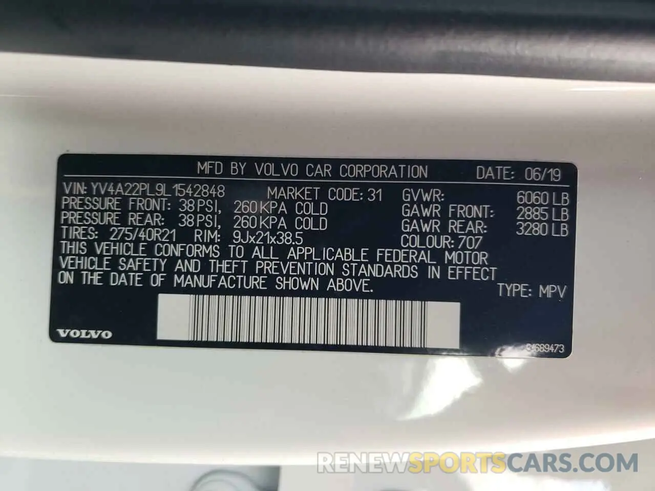 15 Фотография поврежденного автомобиля YV4A22PL9L1542848 VOLVO XC90 2020