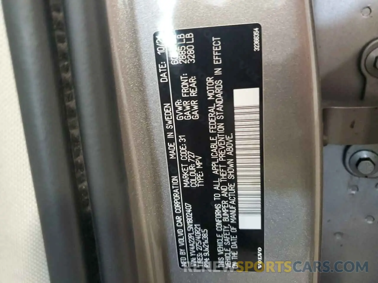 13 Фотография поврежденного автомобиля YV4A22PL5N1802407 VOLVO XC90 2022