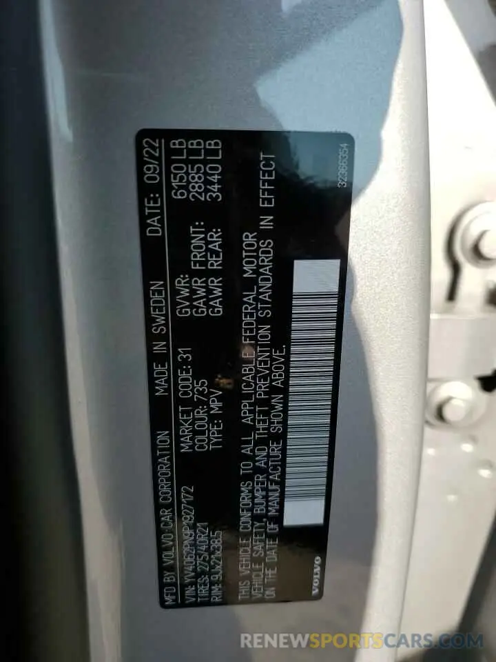 13 Photograph of a damaged car YV4062PN9P1927172 VOLVO XC90 2023