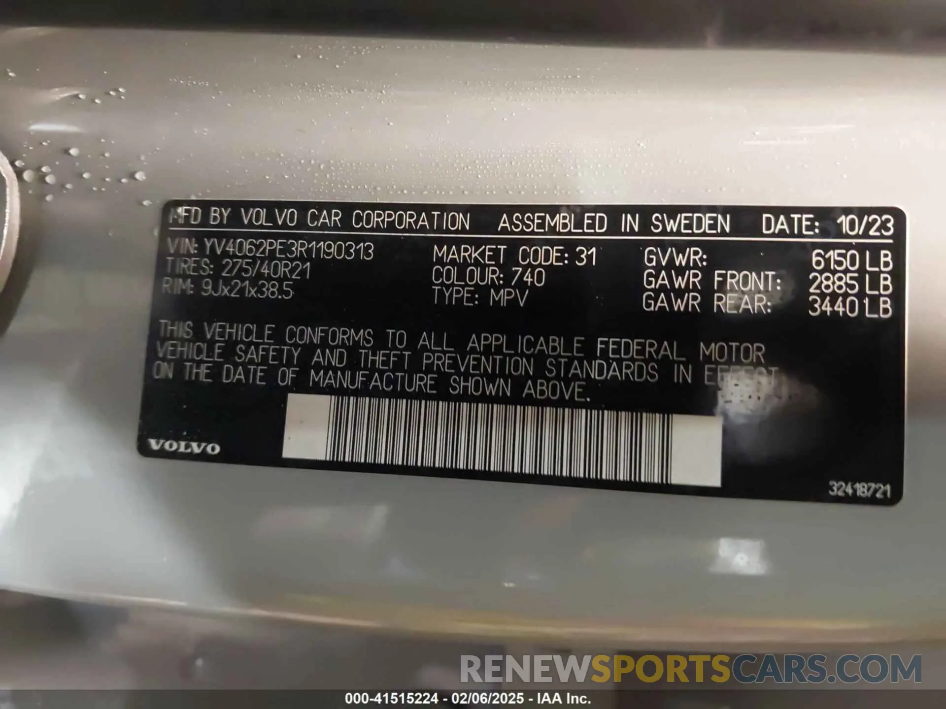 9 Photograph of a damaged car YV4062PE3R1190313 VOLVO XC90 2024