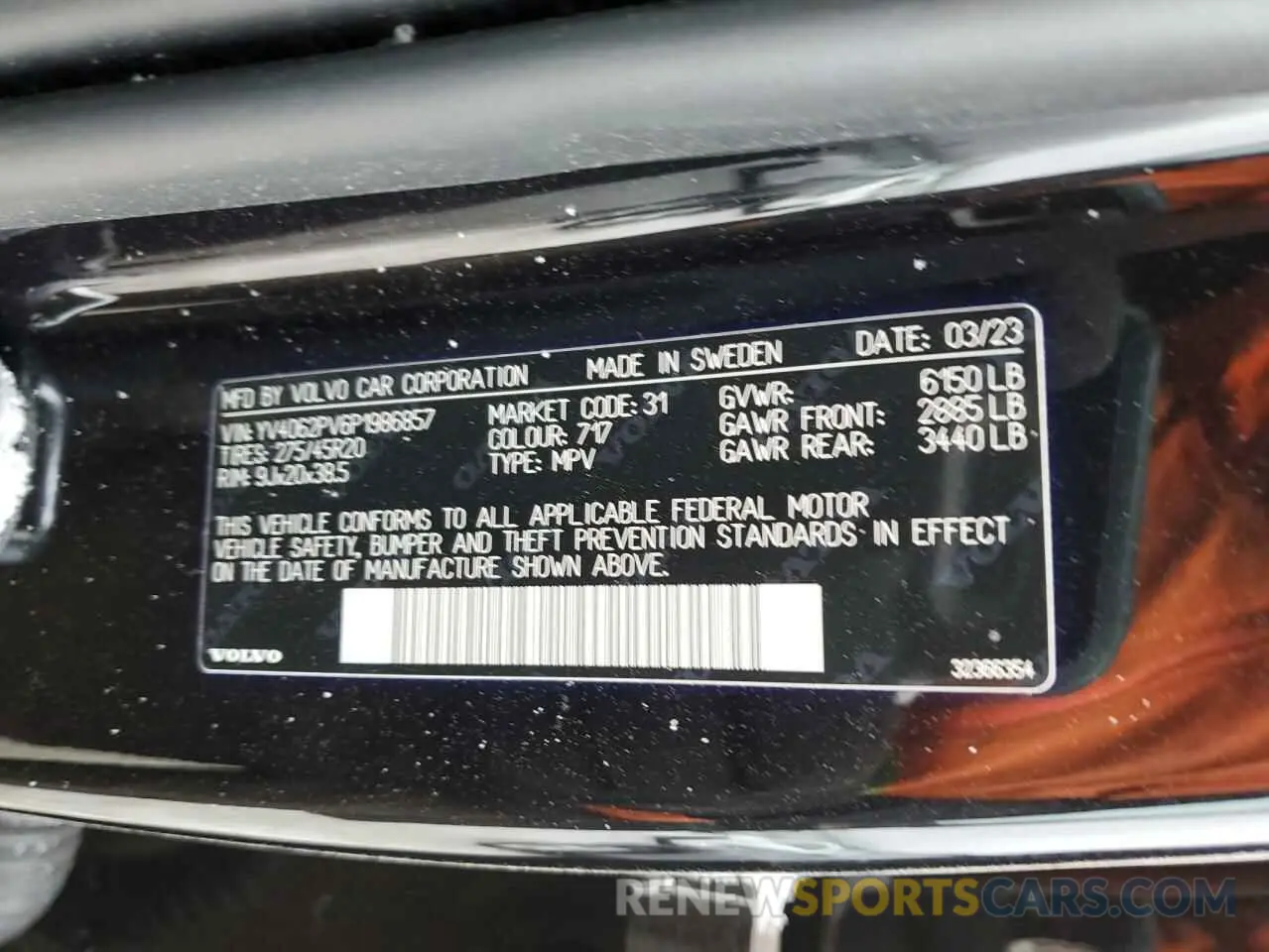 13 Photograph of a damaged car YV4062PV6P1986857 VOLVO XC90 CORE 2023