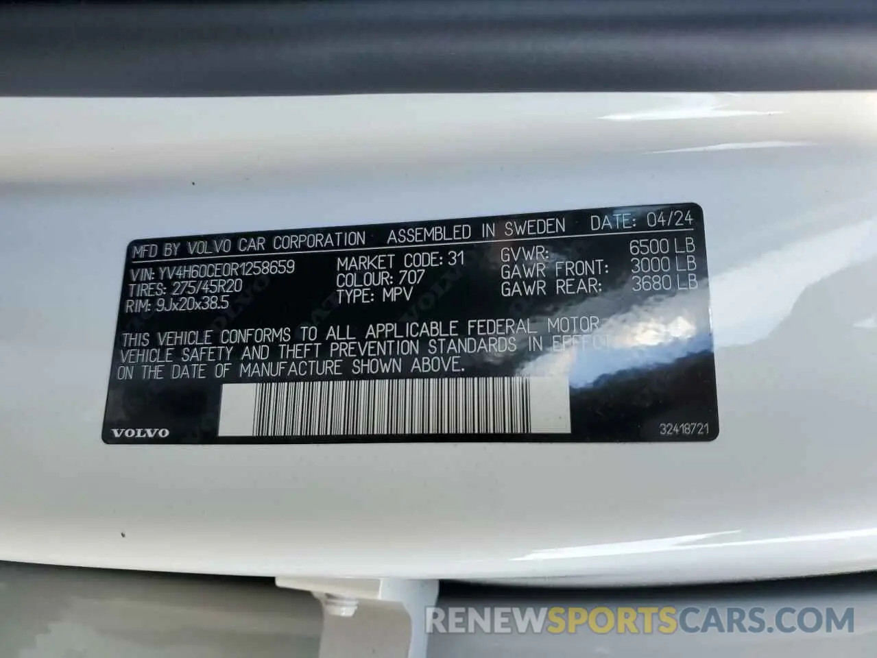 15 Фотография поврежденного автомобиля YV4H60CE0R1258659 VOLVO XC90 PLUS 2024