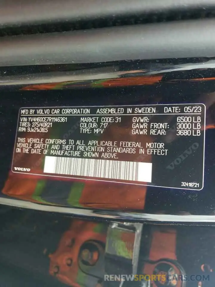 14 Фотография поврежденного автомобиля YV4H60CE7R1146361 VOLVO XC90 PLUS 2024