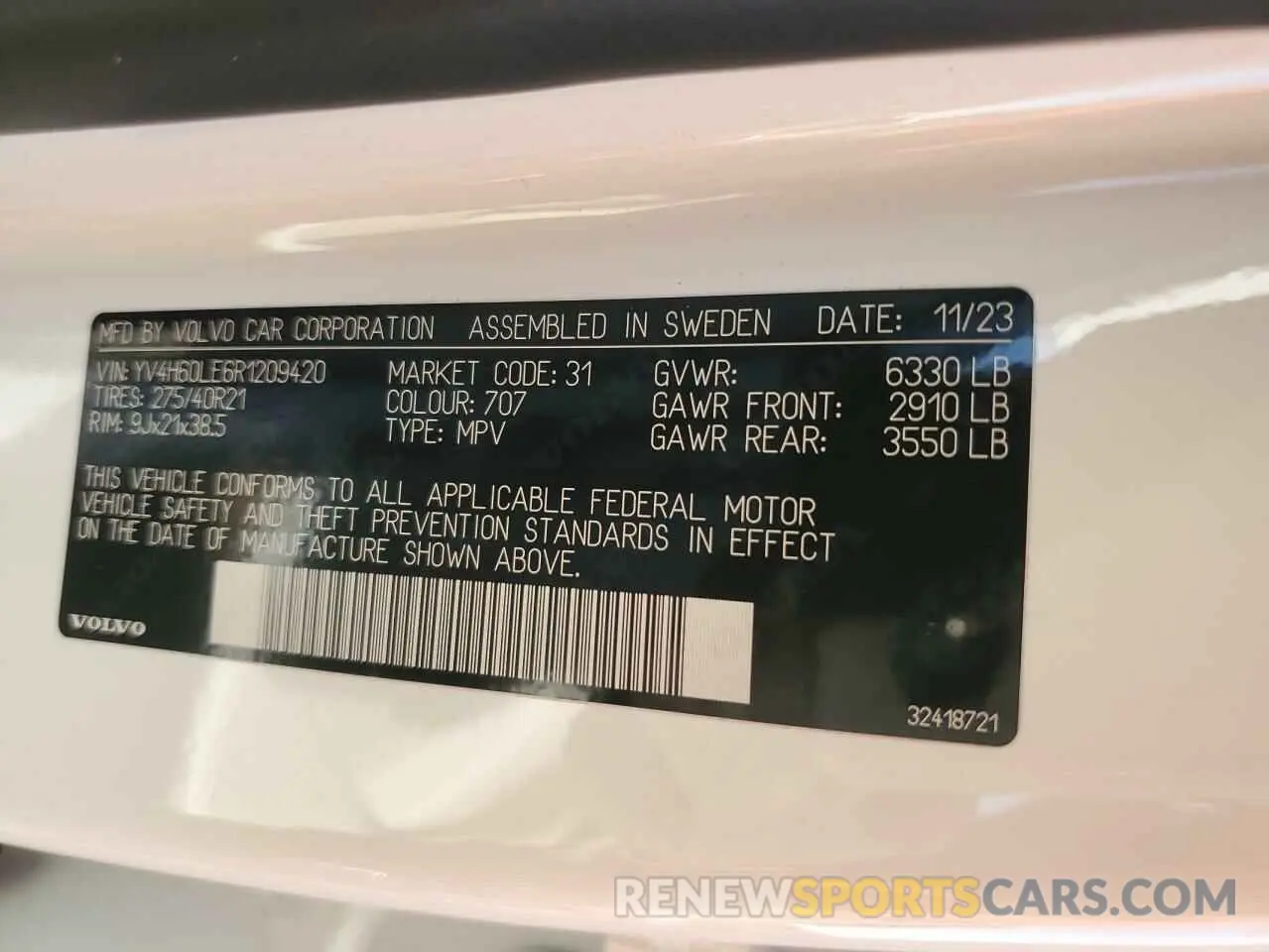 14 Photograph of a damaged car YV4H60LE6R1209420 VOLVO XC90 PLUS 2024