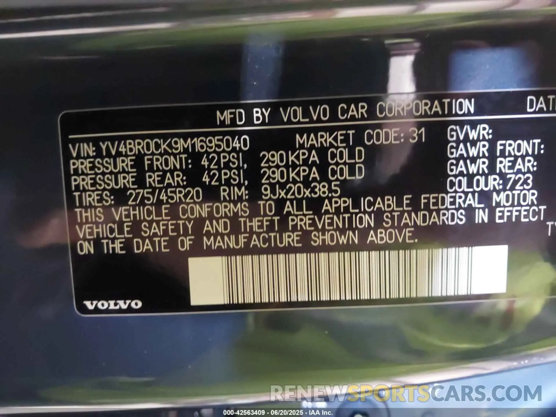 9 Photograph of a damaged car YV4BR0CK9M1695040 VOLVO XC90 RECHARGE PLUG-IN HYBRID 2021