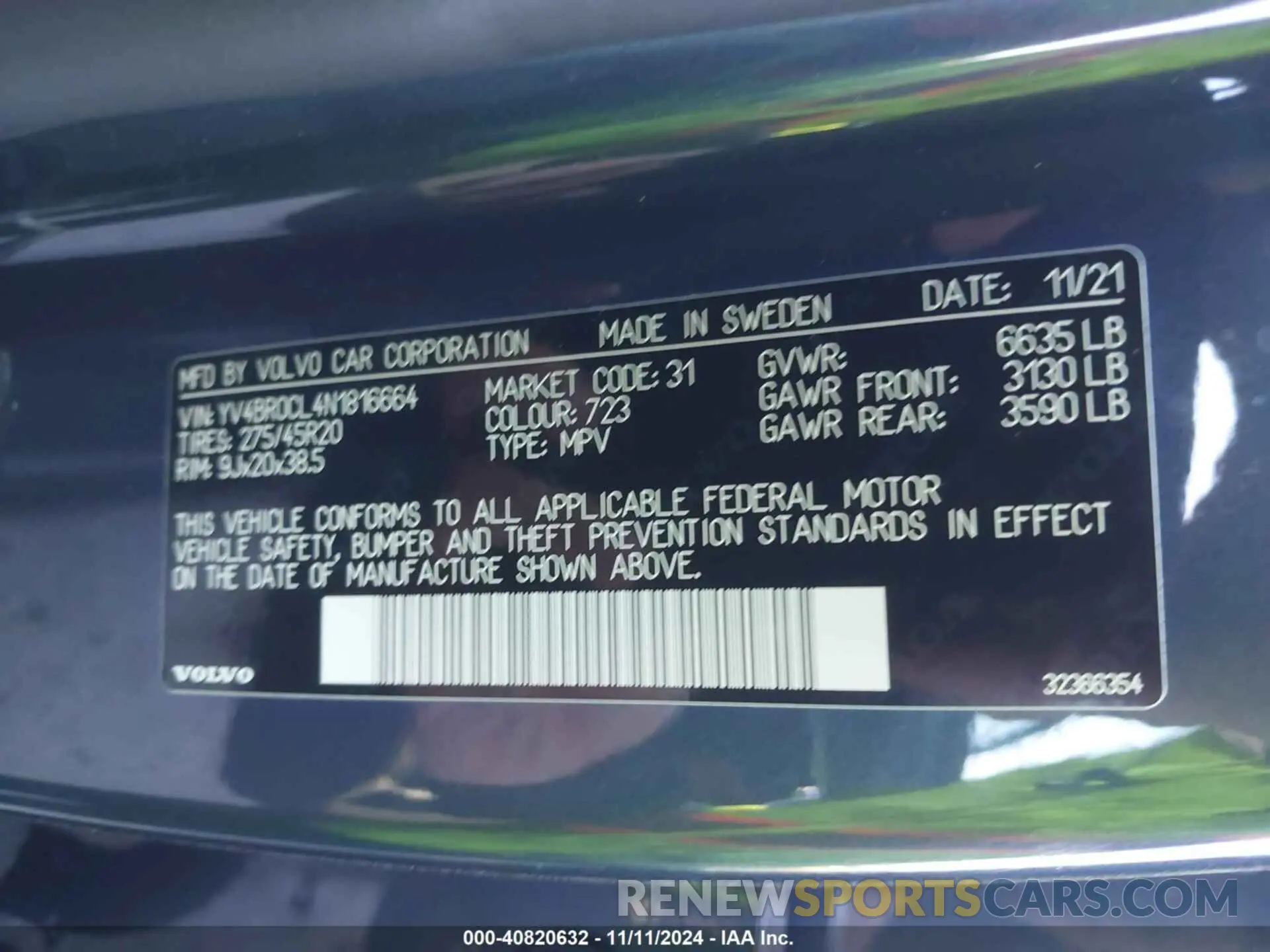 9 Photograph of a damaged car YV4BR0CL4N1816664 VOLVO XC90 RECHARGE PLUG-IN HYBRID 2022